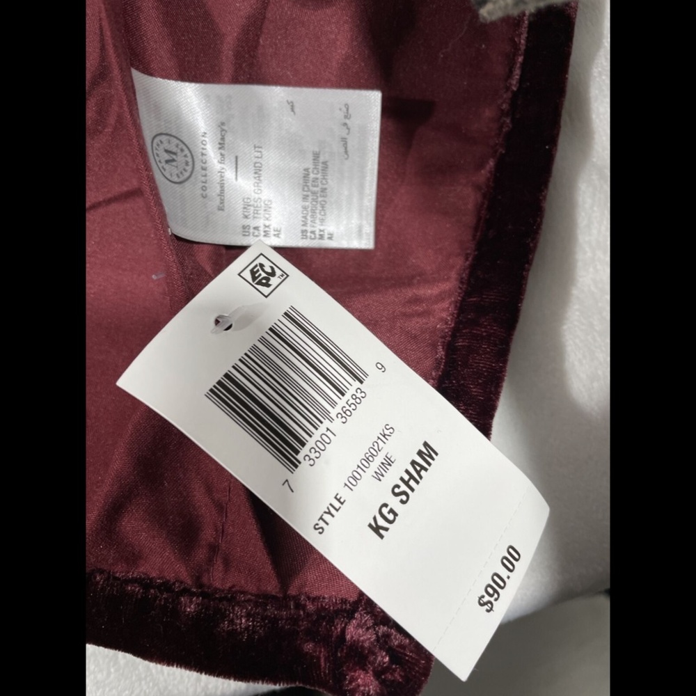 NEW Martha Stewart Medallion Velvet Quit King Sham - Picture 8 of 11